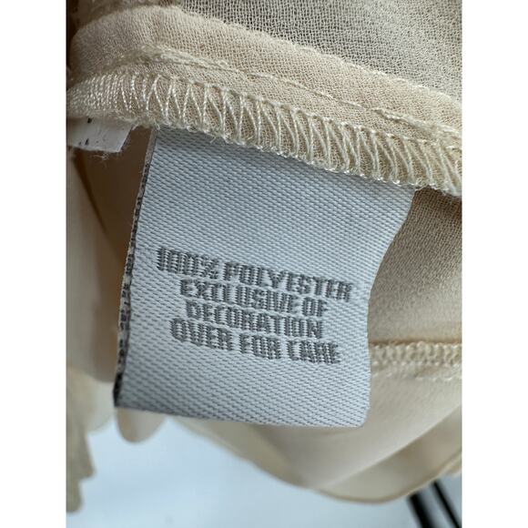 Relativity Blouse Women 2X Cream Sheer Lace Boho Oversized Sabrina Carpenter - Picture 7 of 7